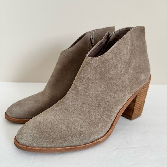 Jeffrey Campbell Laszlo Tan Taupe Suede Block heel Ankle Boots 11 - Picture 8 of 14